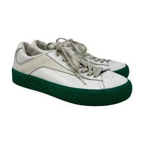 By Far Rodina Sneakers Womens 37 US 7 Low Top White Leather Green Soles